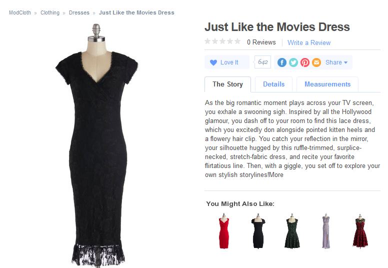 ModCloth has unique product descriptions that weave beautiful, compelling stories ModCloth has unique product descriptions that weave beautiful, compelling stories