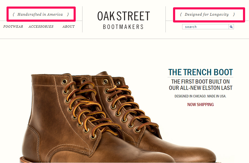 Oakstreet's boots designed for longevity Value Proposition