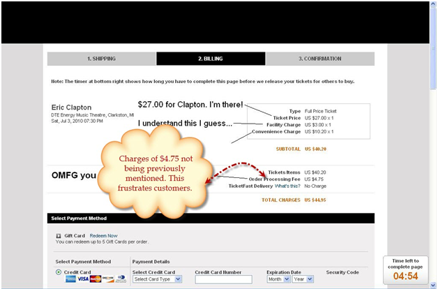 Hidden costs frustrates customers Hidden costs frustrates customers