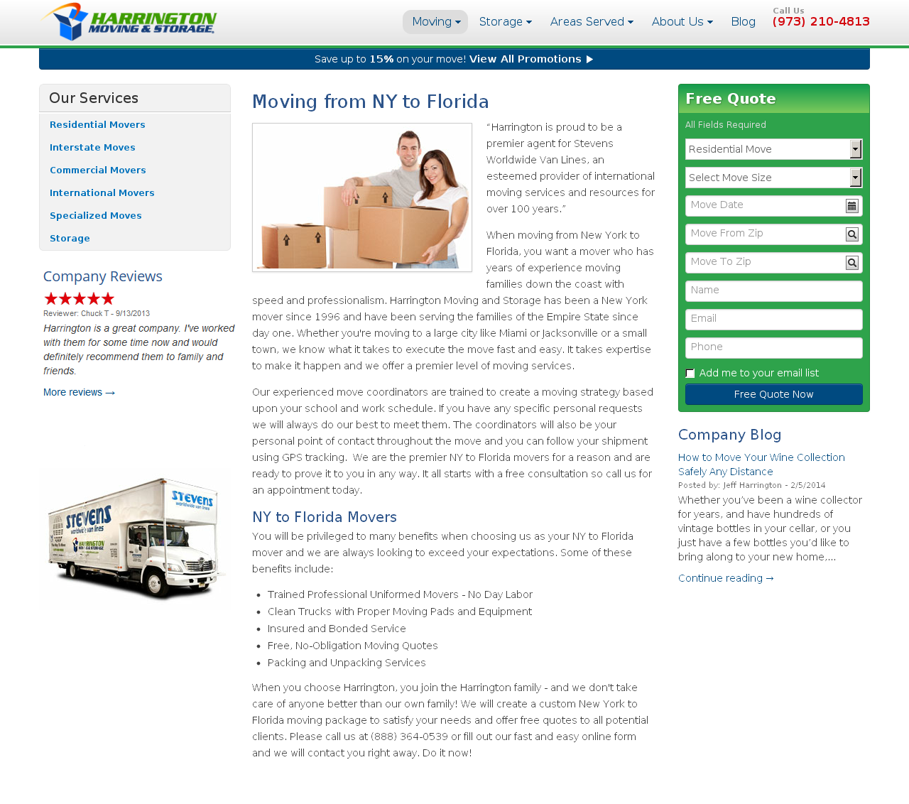 Harrington Movers Control Page Harrington Movers Control Page