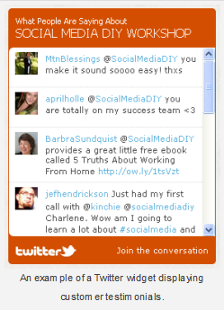 Twitter testimonials widget Twitter testimonials widget