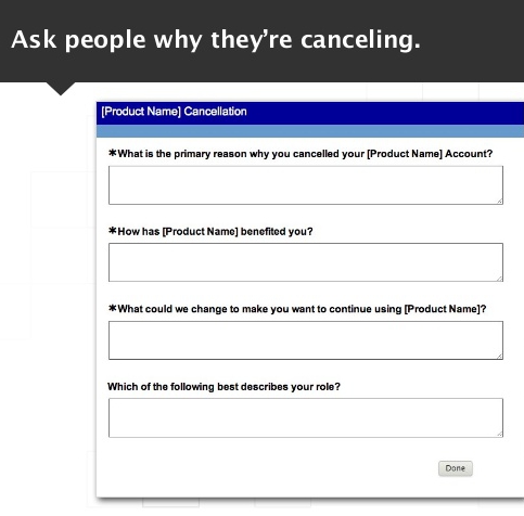 Cancellation survey Cancellation survey
