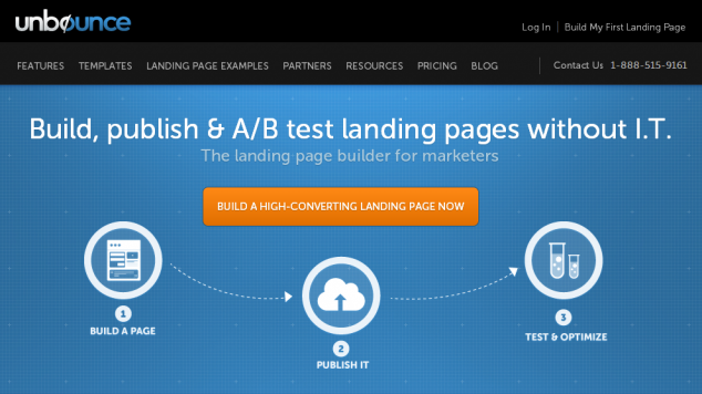 Unbounce's landing page Unbounce