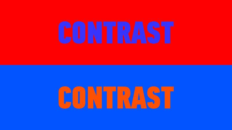 Bad contrast example