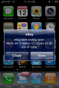 omnichannel strategy - ebay personalized push notification